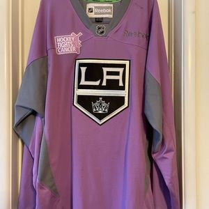 Womens XXL Los Angeles Kings jersey. Hockey fights cancer. Bailey #72. Like New
